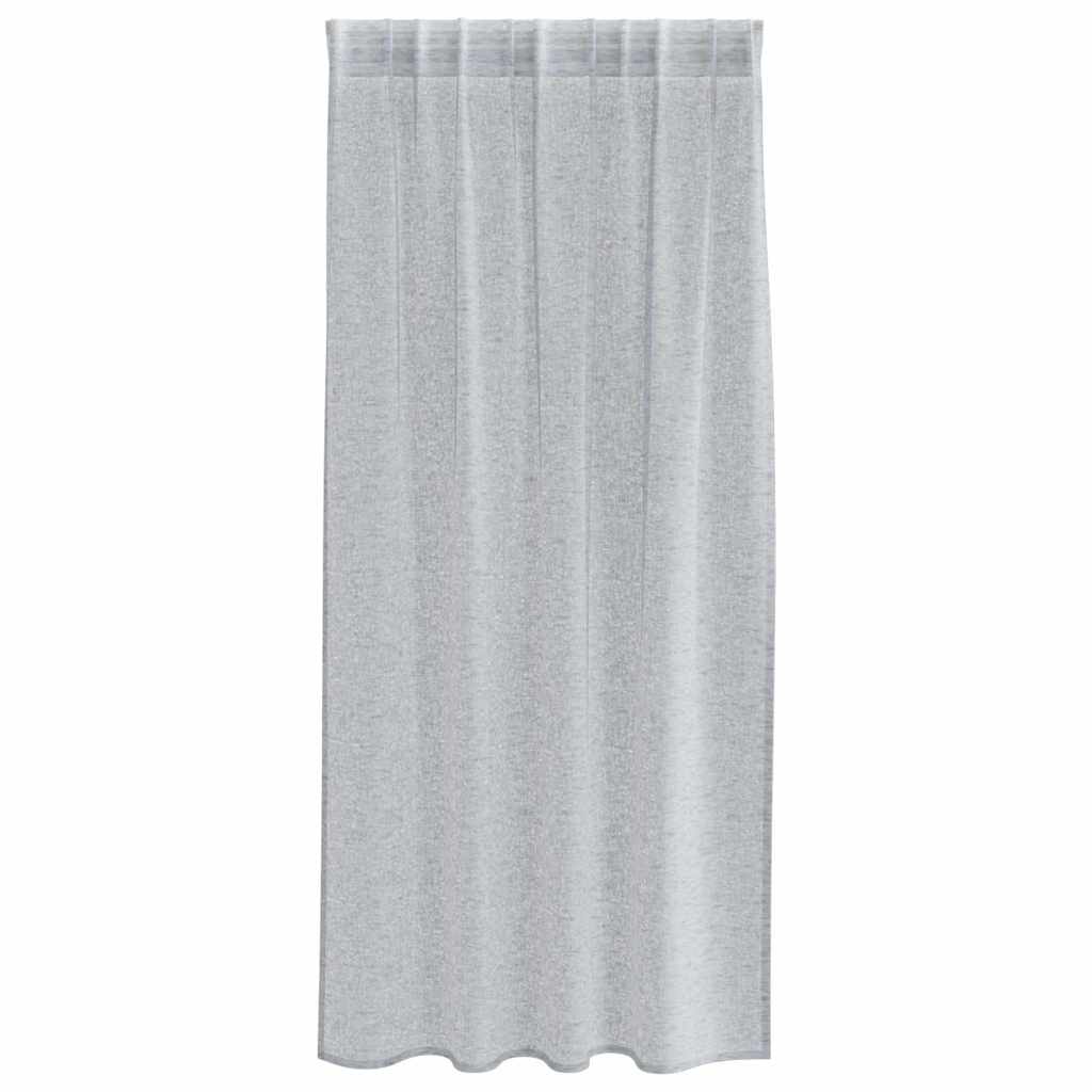 Voilage 2 pièces gris foncé 175 x 140 cm polyester
