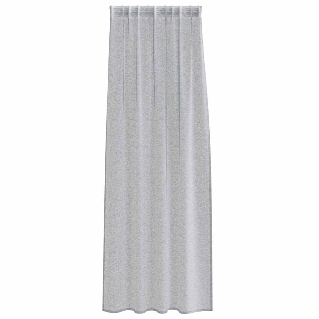 Voilage 2 pièces gris foncé 245 x 140 cm Polyester