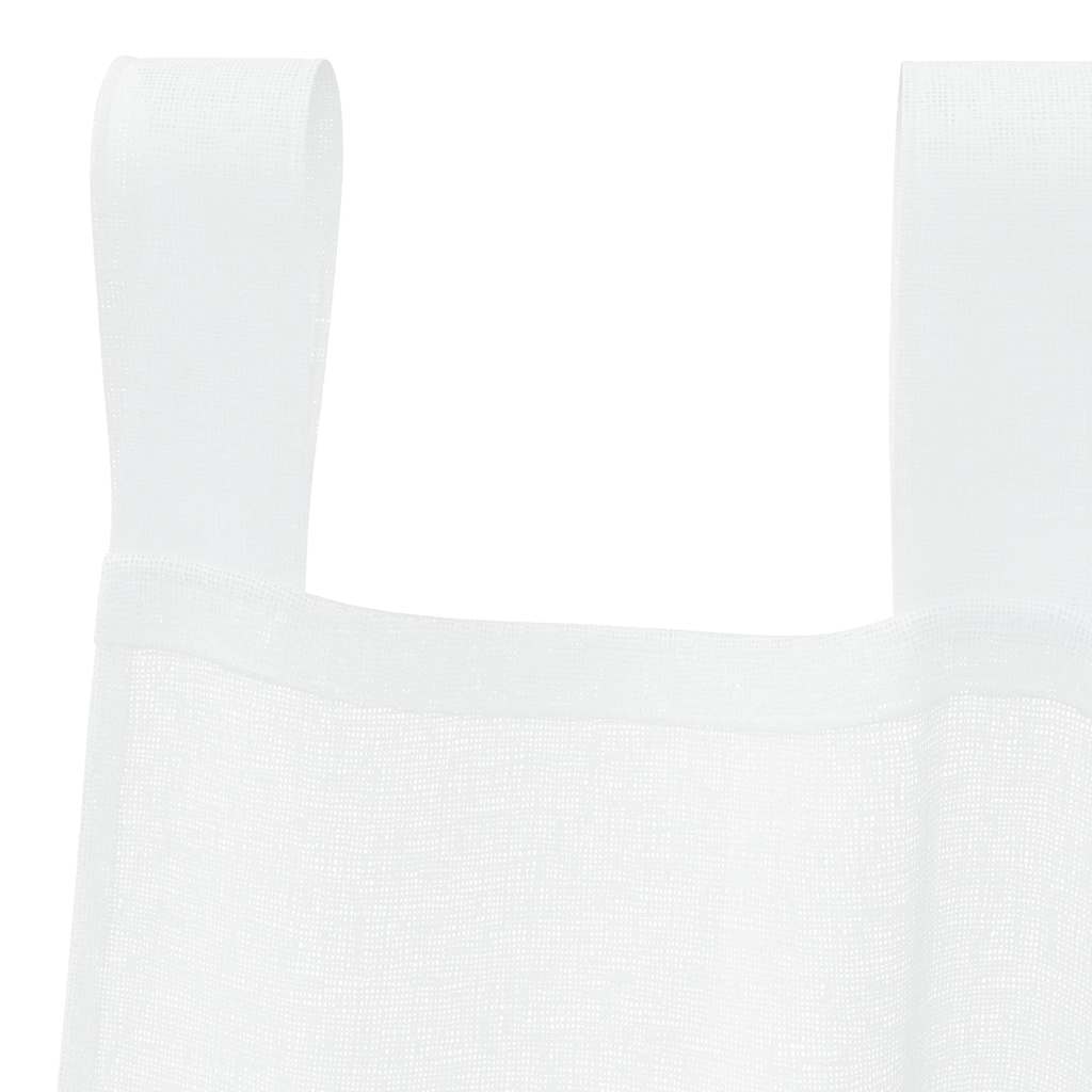 Voilage avec rideaux 2 pièces Blanc 260 x 140 cm Polyester