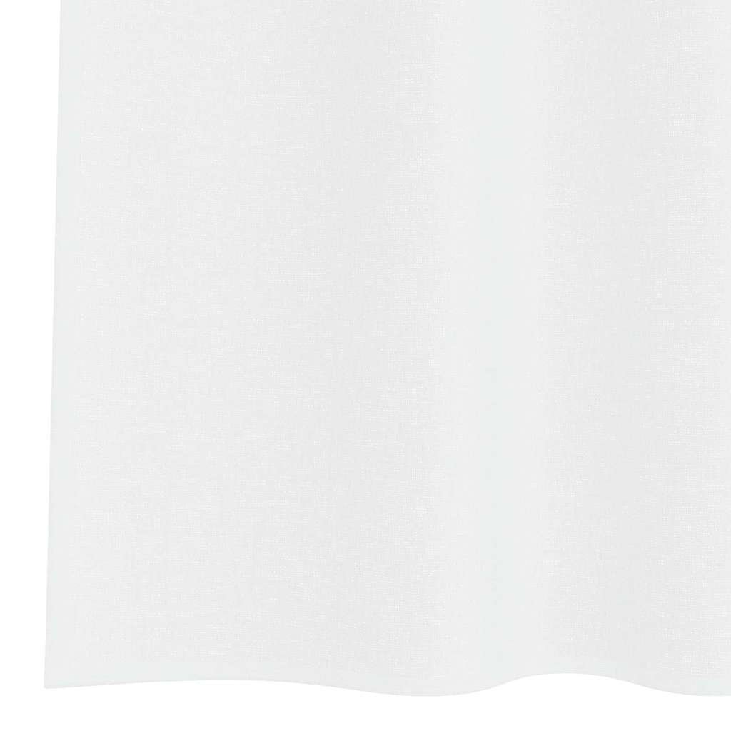 Voilage avec rideaux 2 pièces Blanc 260 x 140 cm Polyester