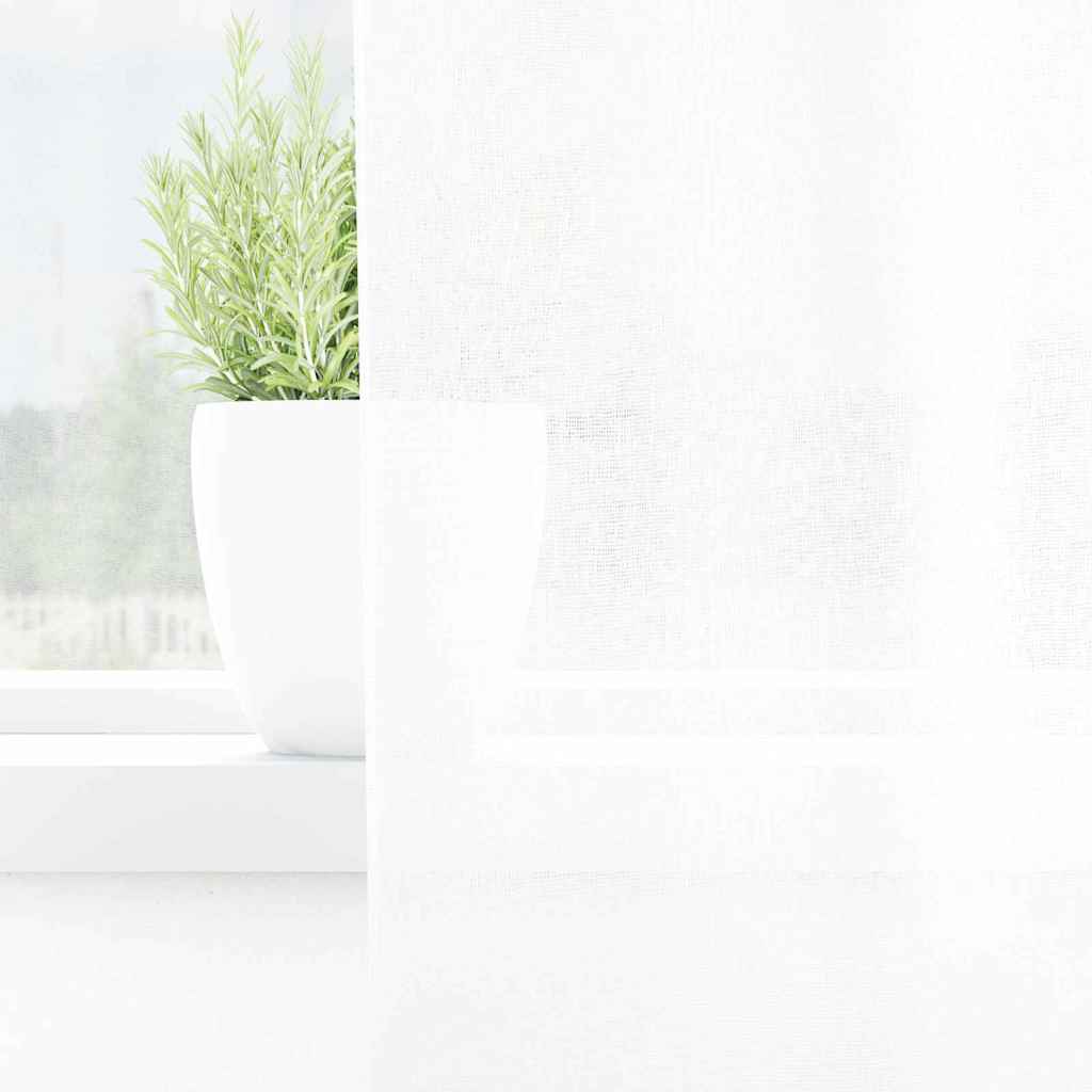Voilage avec rideaux 2 pièces Blanc 260 x 140 cm Polyester