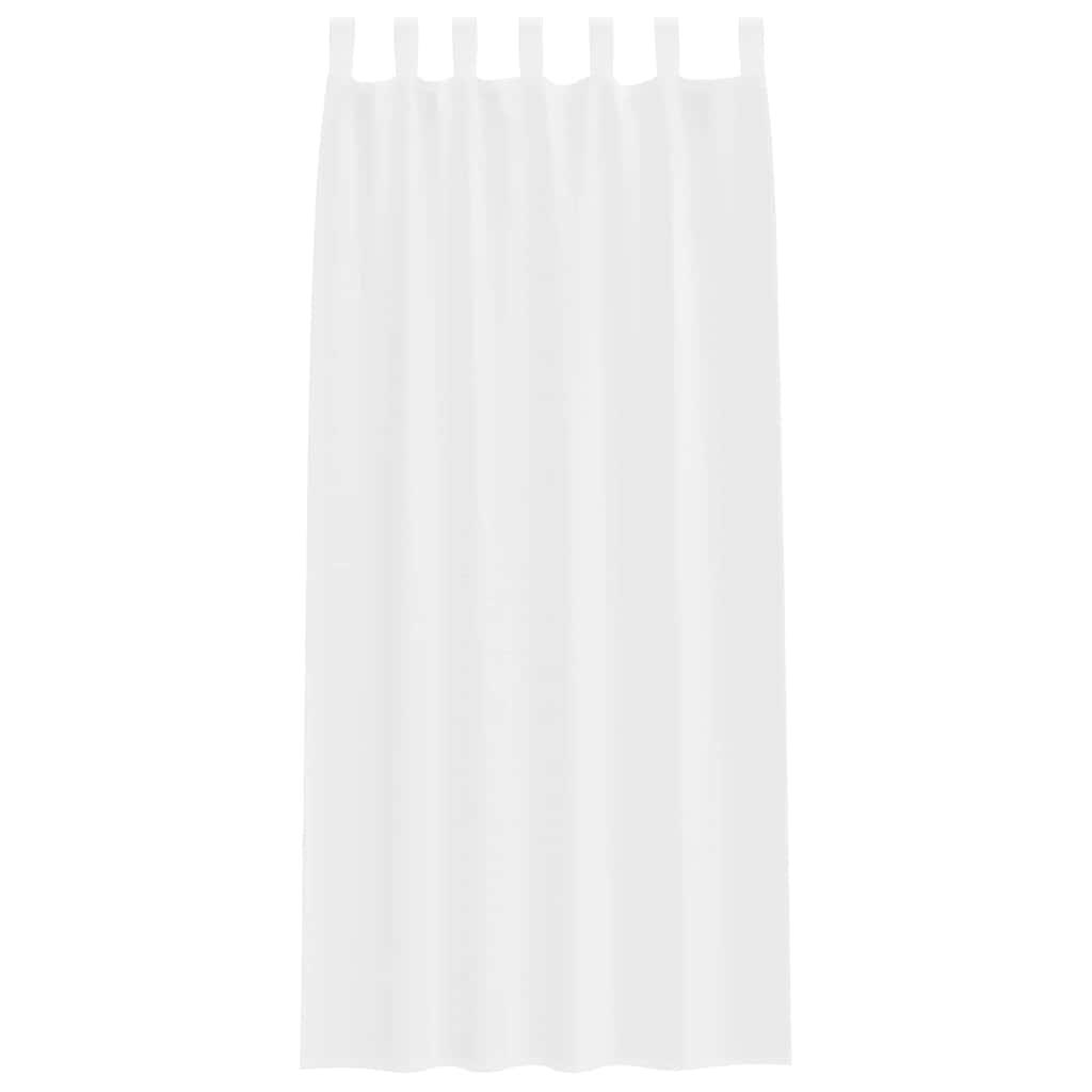 Voilage avec rideaux 2 pièces Blanc 260 x 140 cm Polyester