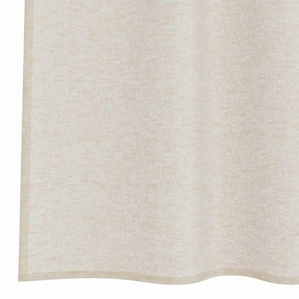 Voilage avec rideaux 2 pcs Sable 225 x 140 cm Polyester