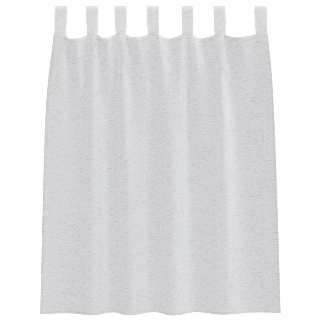 Voile-Vorhang 2 pcs Hellgrau 140 x 140 cm Polyester