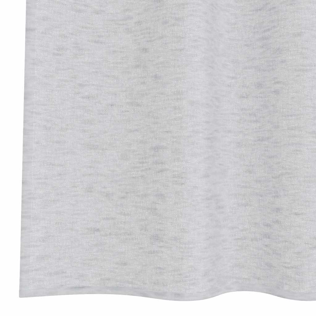Voile Curtain 2 pcs Light Grey 260 x 140 cm Polyester