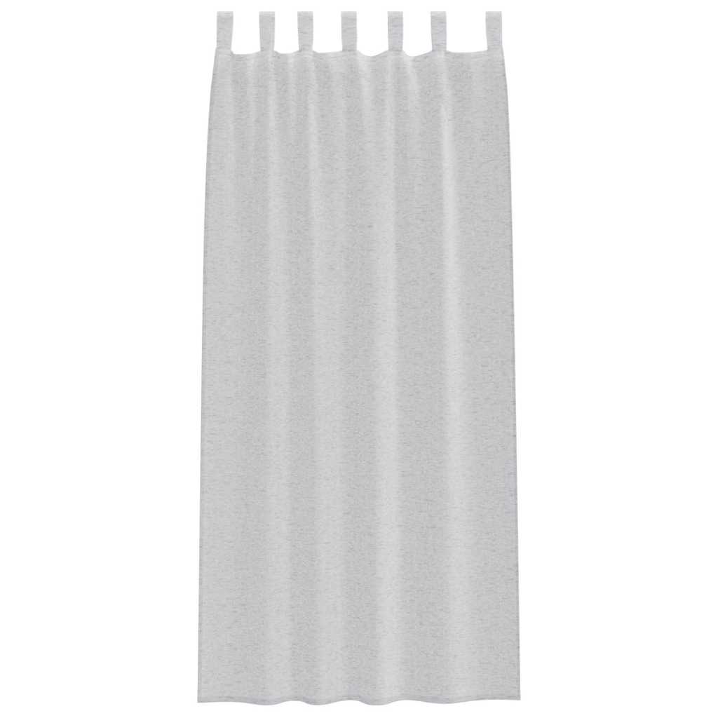 Voile Curtain 2 pcs Light Grey 260 x 140 cm Polyester