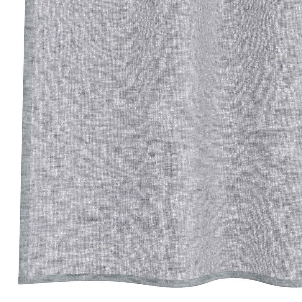 Sheer Curtain 2 pcs Dark Grey 225 x 140 cm Polyester