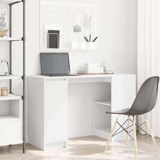 Bureau blanc 120x42x76 cm bois d'ingénierie