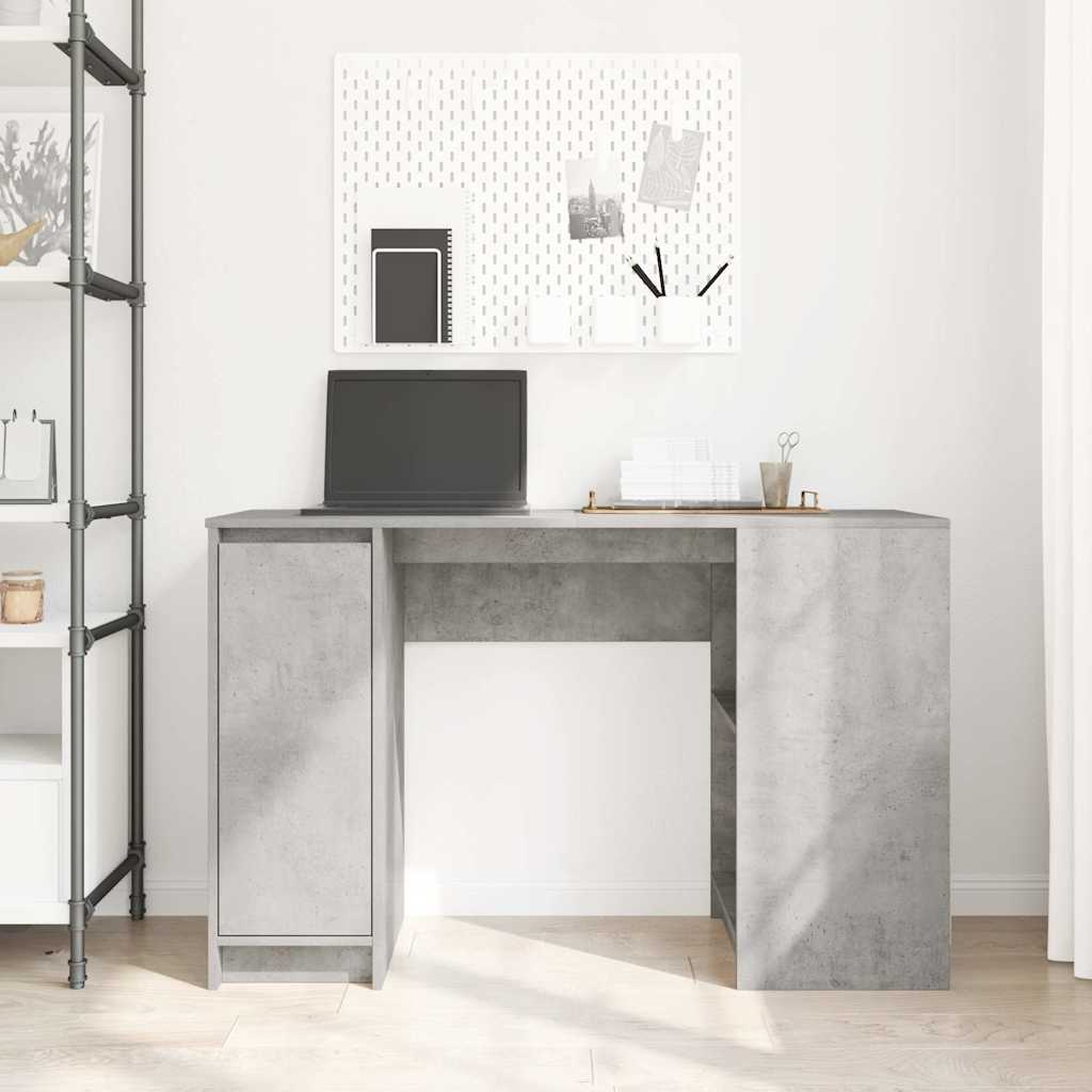 Desk Concrete Gray 120x42x76 cm Engineered Wood