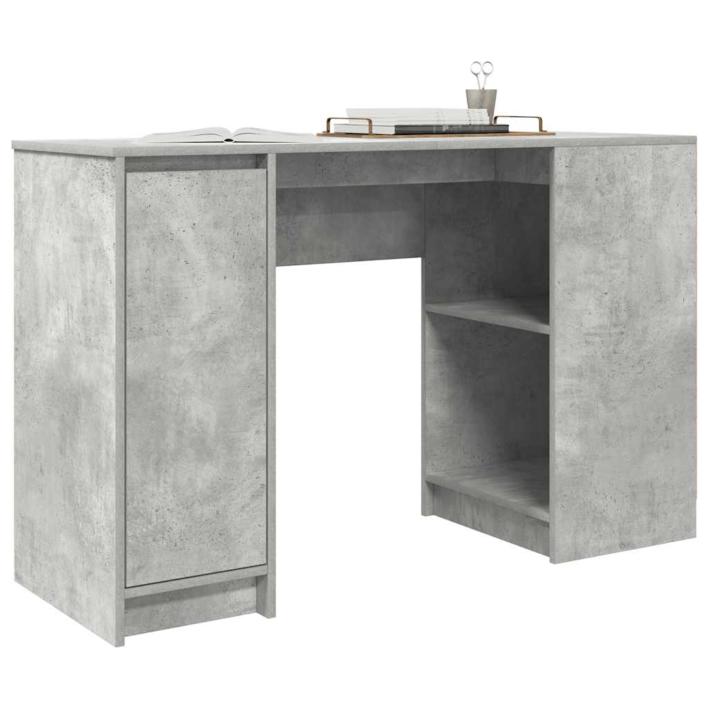 Desk Concrete Gray 120x42x76 cm Engineered Wood