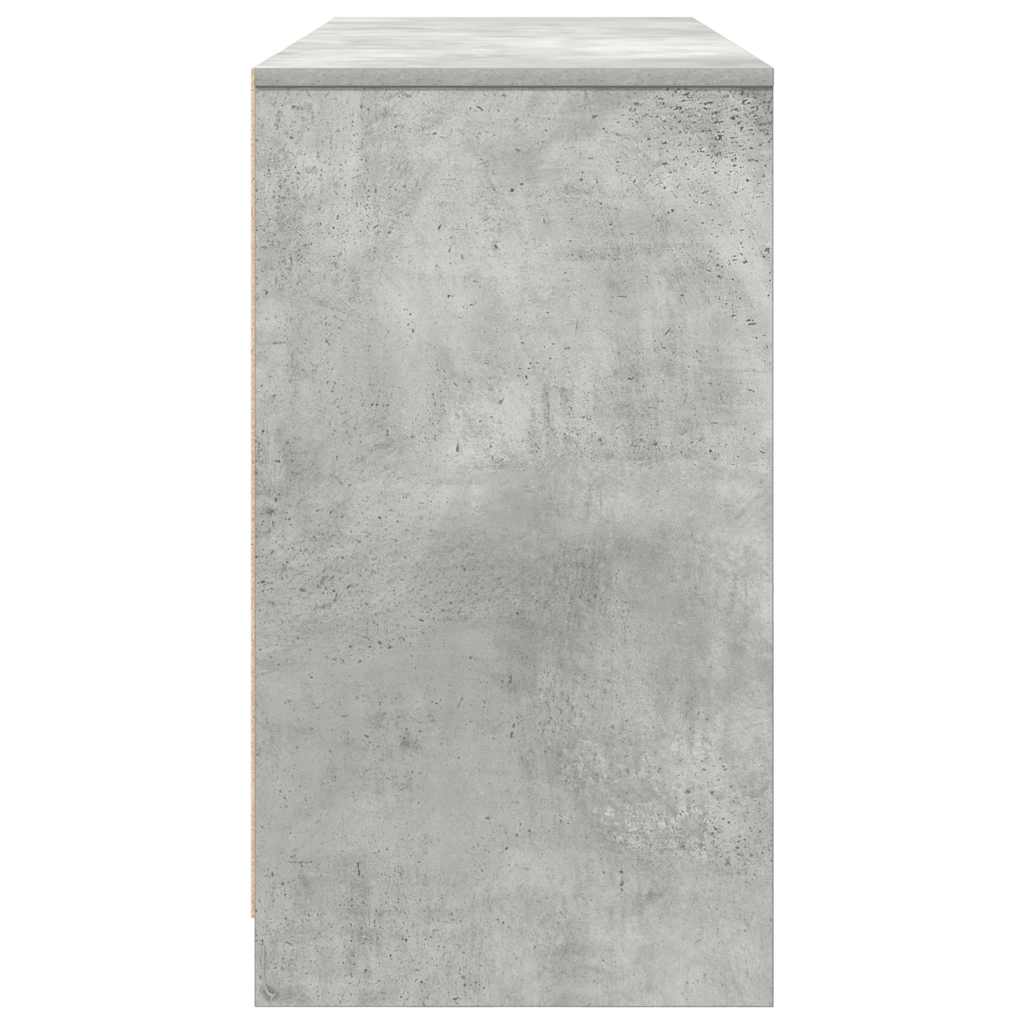 Desk Concrete Gray 120x42x76 cm Engineered Wood