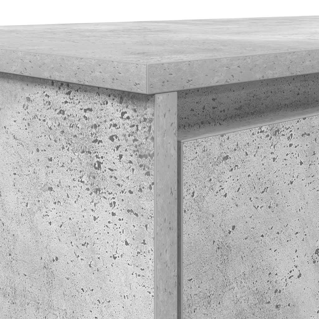 Desk Concrete Gray 120x42x76 cm Engineered Wood