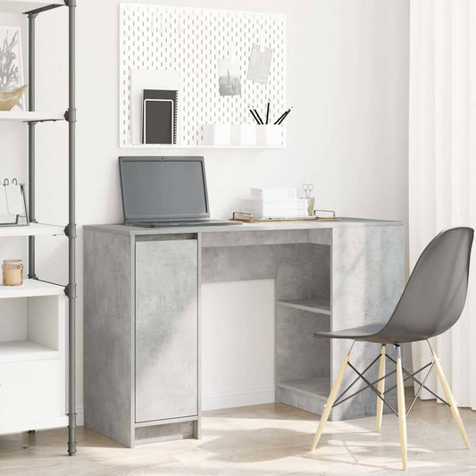 Bureau gris béton 120x42x76 cm Matériau à base de bois