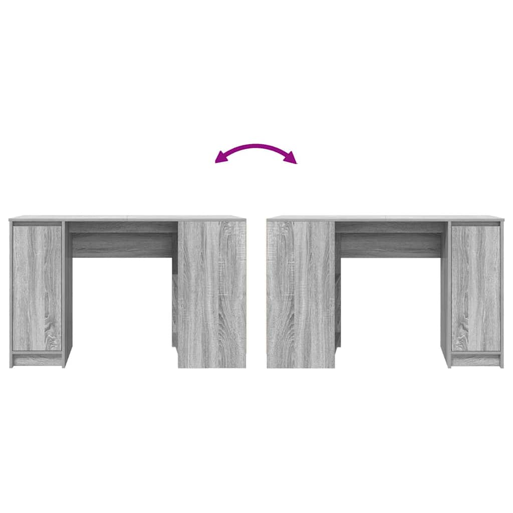 Desk Gray Sonoma 120x42x76 cm Engineered Wood