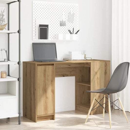 Bureau chêne artisan 120x42x76 cm bois d'ingénierie