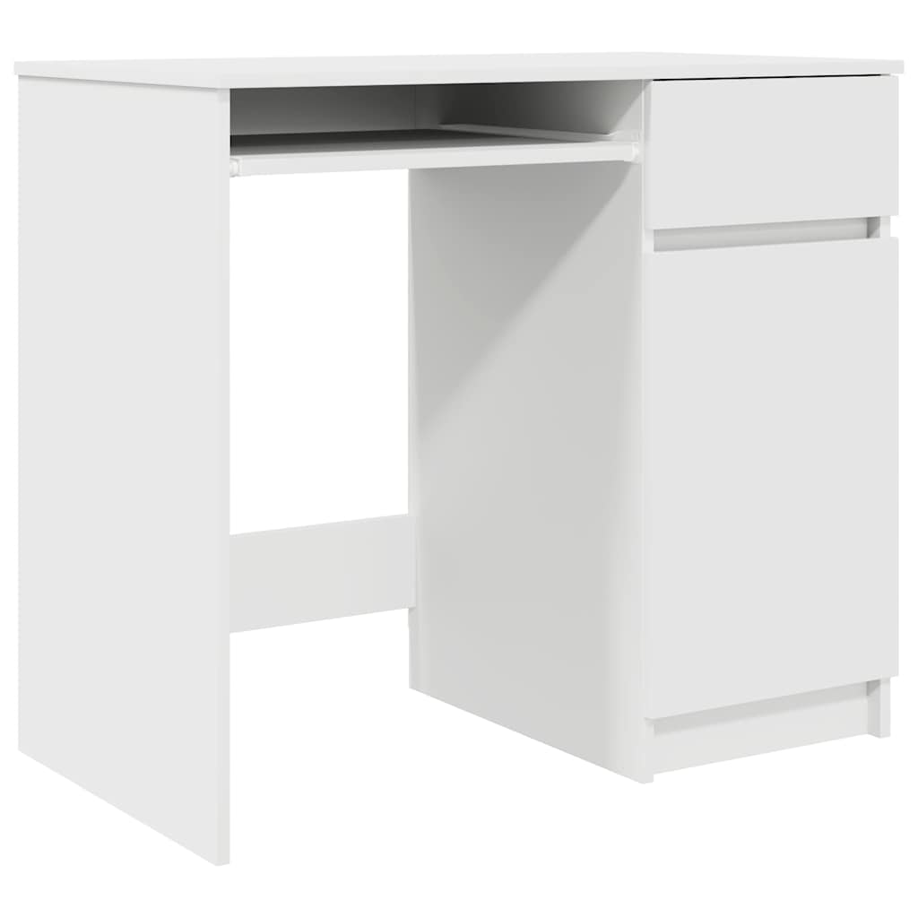 Bureau blanc 86x49x76 cm bois d'ingénierie