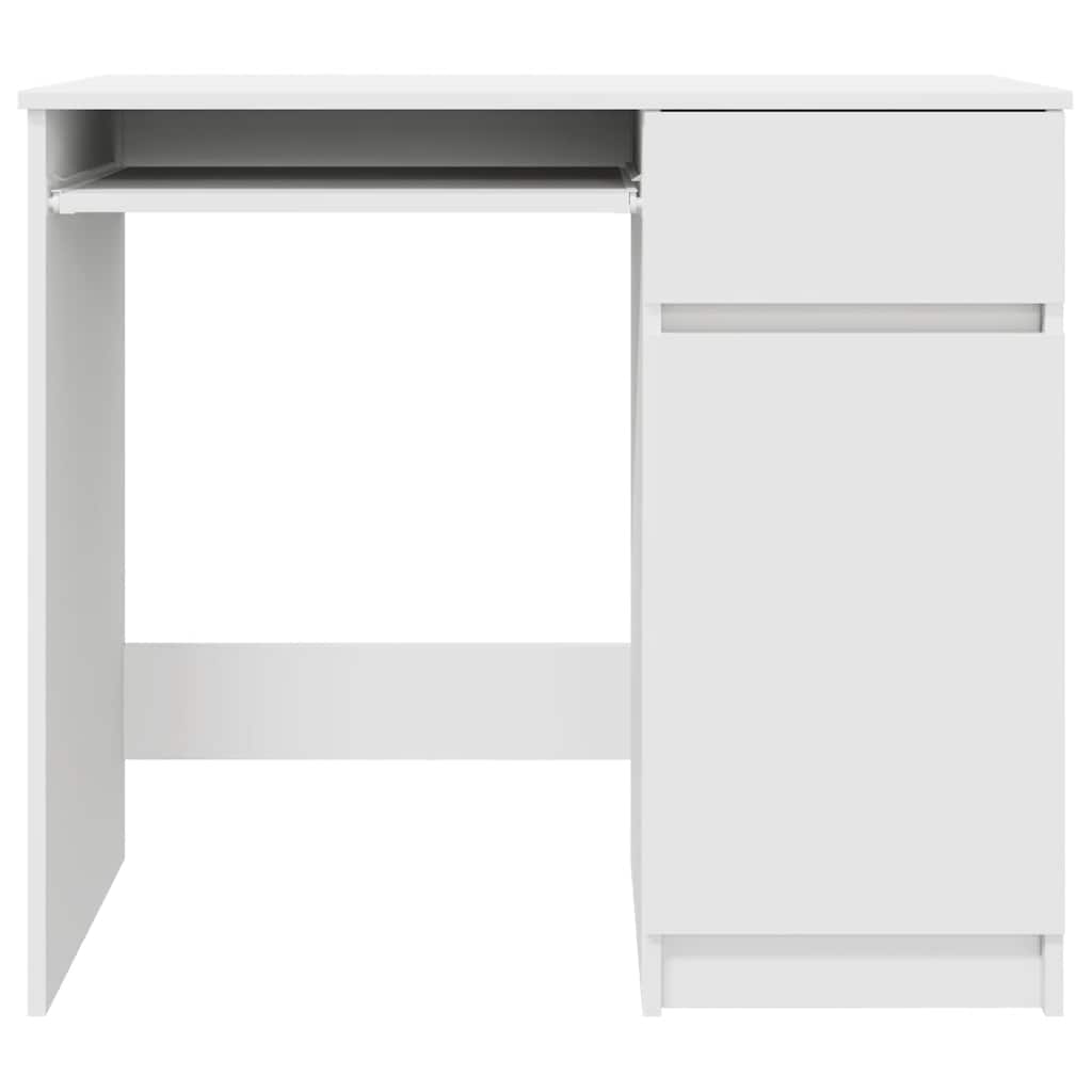 Bureau blanc 86x49x76 cm bois d'ingénierie