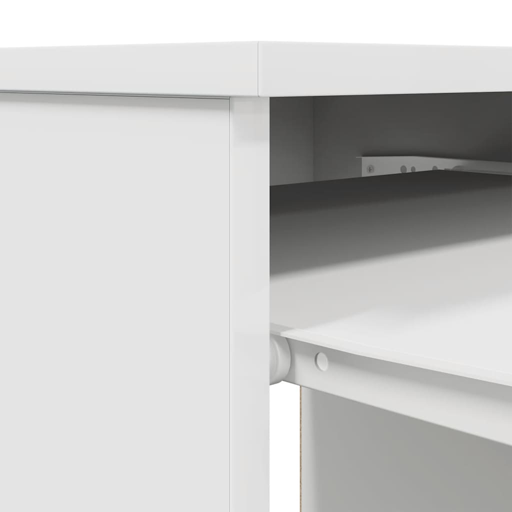 Bureau blanc 86x49x76 cm bois d'ingénierie