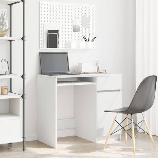 Bureau blanc 86x49x76 cm bois d'ingénierie