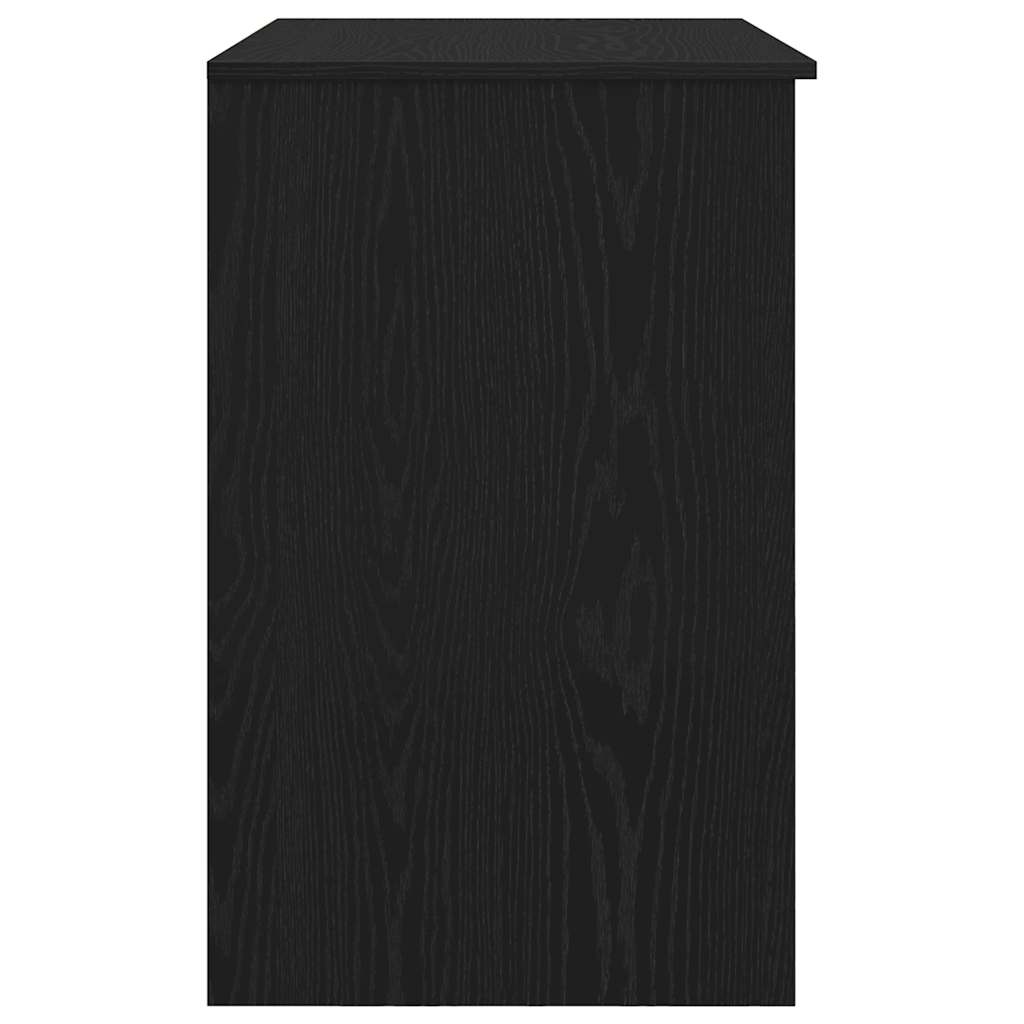 Bureau noir aspect chêne 86x49x76 cm Panneau de particules