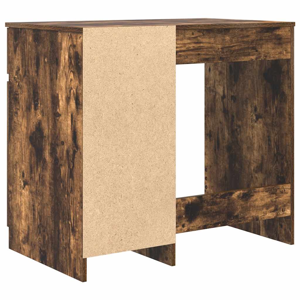 Bureau chêne fumé 86x49x76 cm bois d'ingénierie
