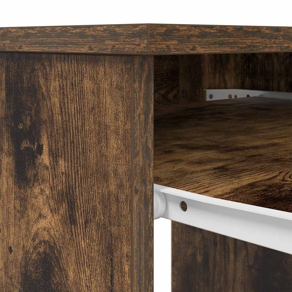 Bureau chêne fumé 86x49x76 cm bois d'ingénierie