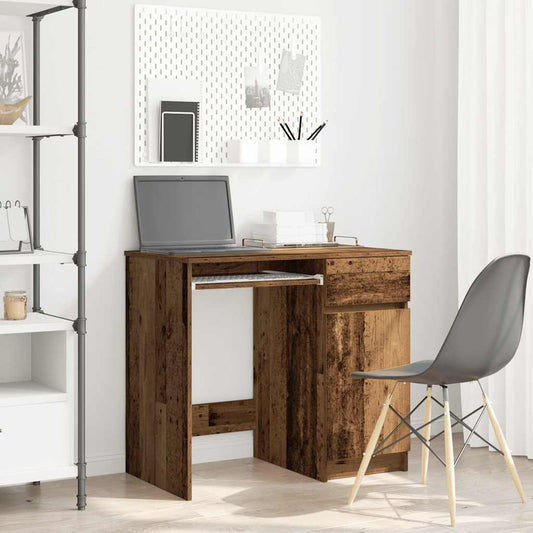 Bureau aspect vieux bois 86x49x76 cm Matériau à base de bois
