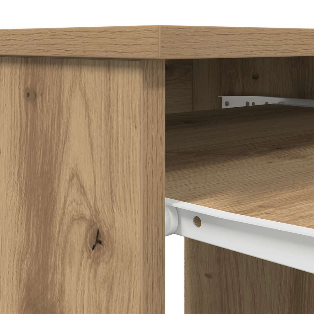 Bureau chêne artisan 86x49x76 cm bois d'ingénierie