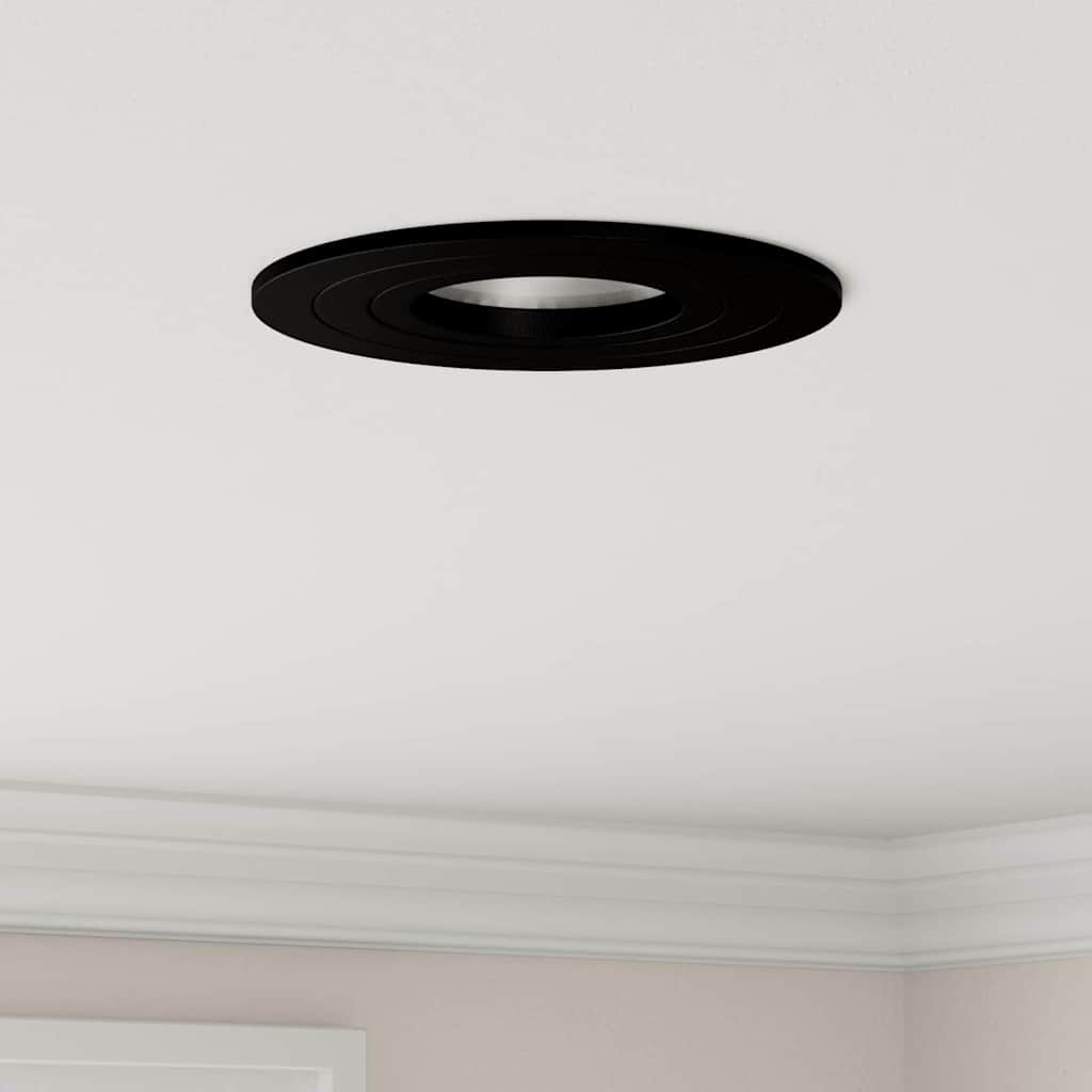 Spotlight 24 pcs Black 9 x 9 x 2 cm Aluminum