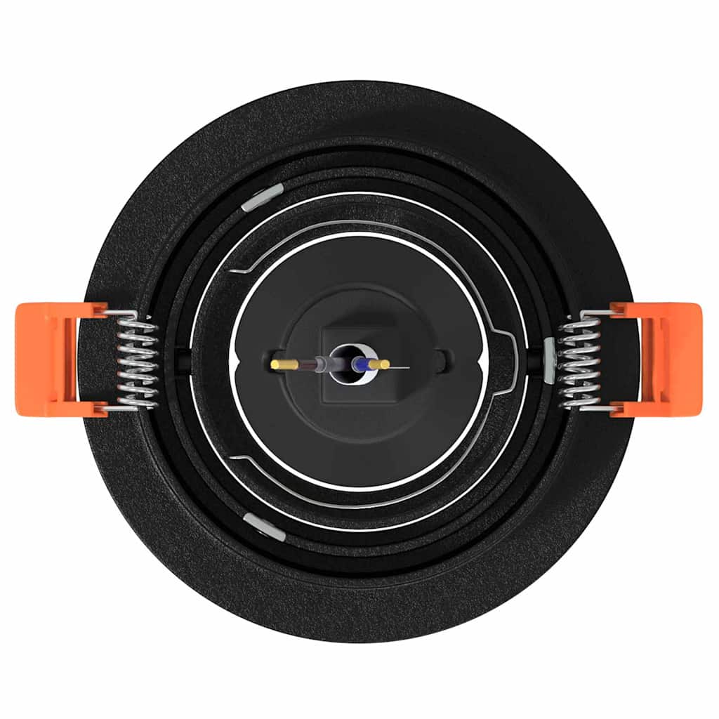 Spotlight 24 pcs Black 9 x 9 x 2 cm Aluminum