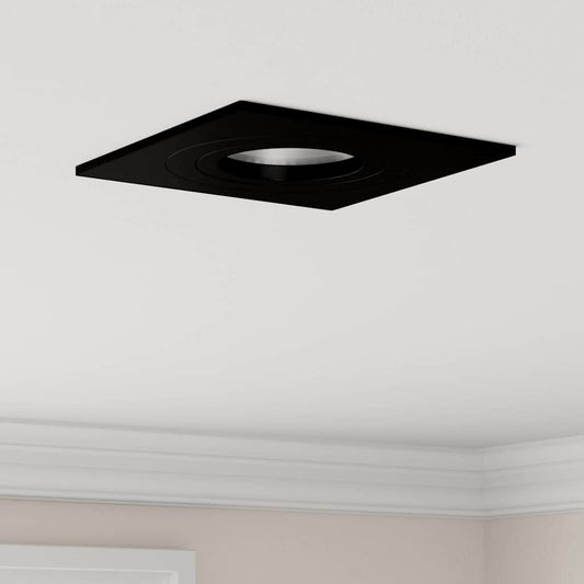 Spotlight 24 pcs Schwarz 9 x 9 x 2 cm Aluminium