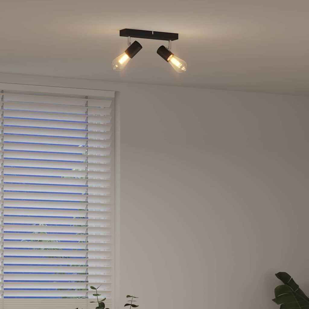 Ceiling spotlight with spotlights black 26 x 6.5 x 11.5 cm metal