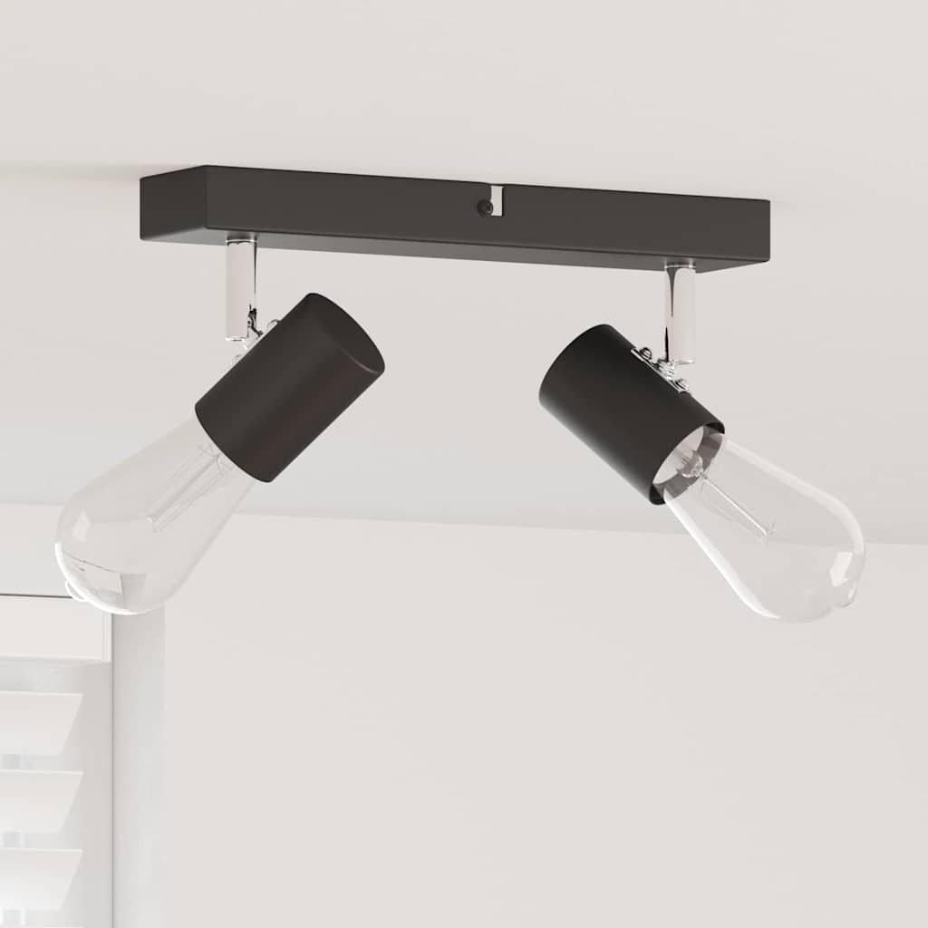 Ceiling spotlight with spotlights black 26 x 6.5 x 11.5 cm metal