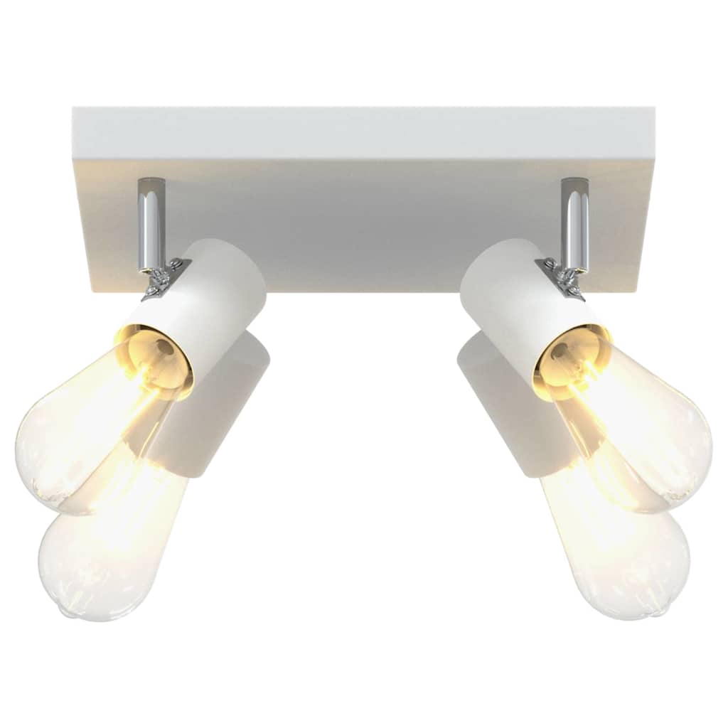 Plafonnier avec spots Blanc 26,5 x 26 x 11,5 cm Métal