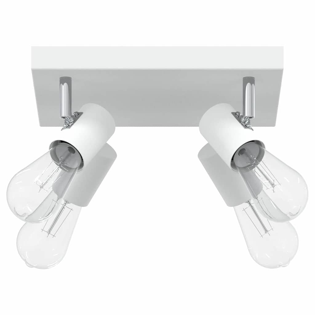 Plafonnier avec spots Blanc 26,5 x 26 x 11,5 cm Métal