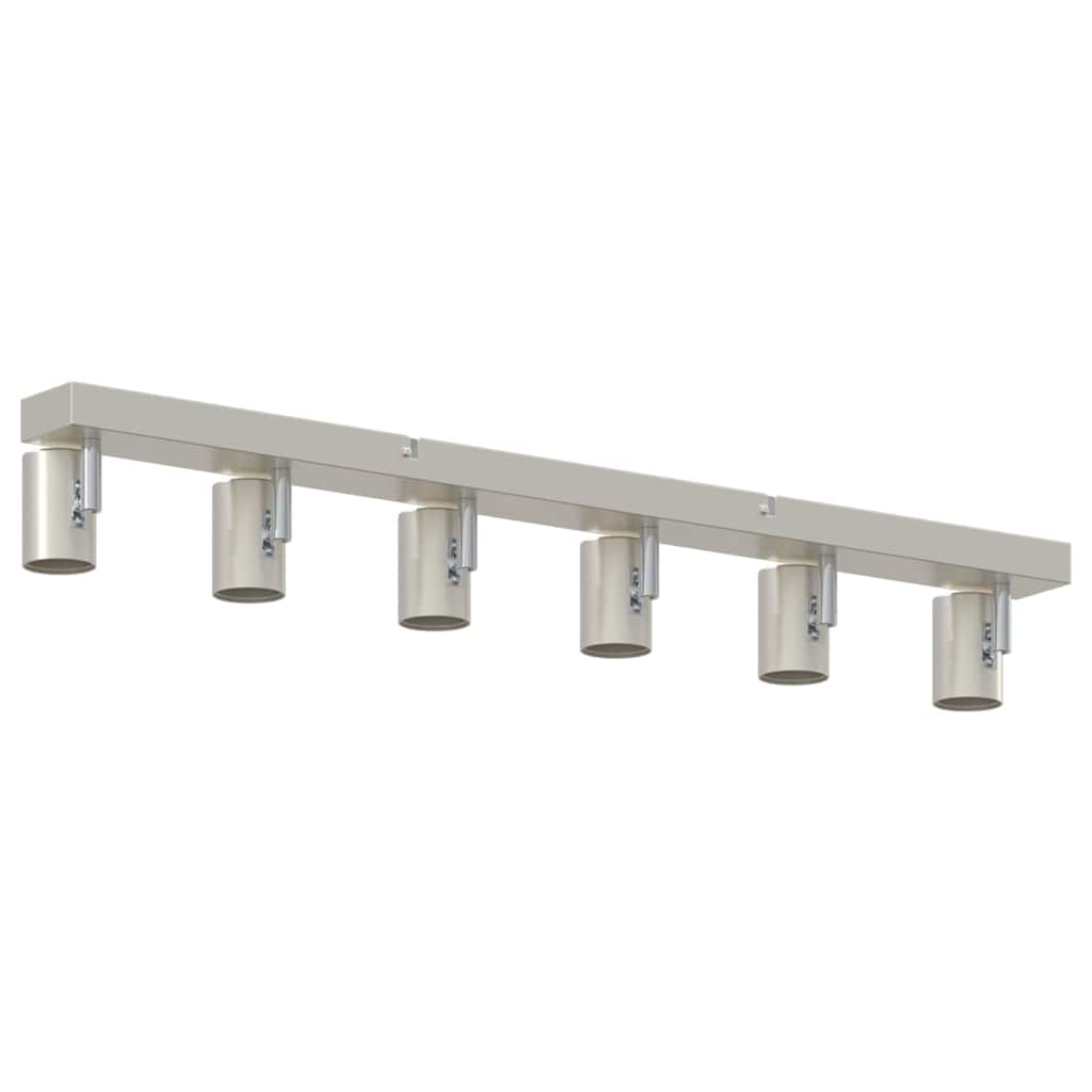 Plafonnier avec spots nickel 73 x 6,5 x 11,5 cm métal