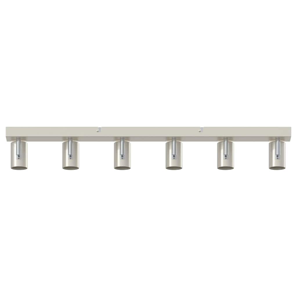 Plafonnier avec spots nickel 73 x 6,5 x 11,5 cm métal