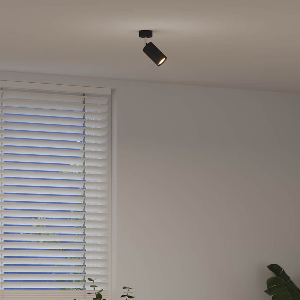 Spot de plafond avec spots Noir 6 x 6 x 16 cm Métal
