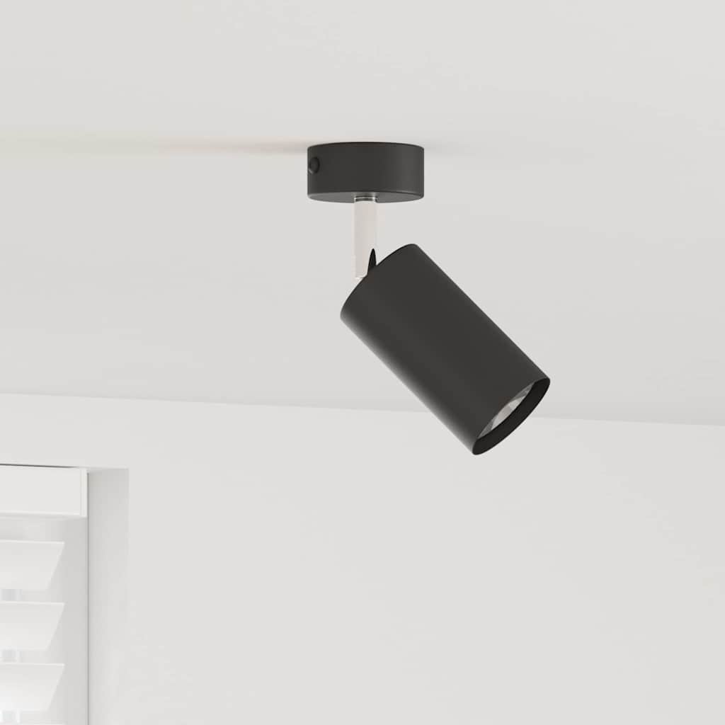 Spot de plafond avec spots Noir 6 x 6 x 16 cm Métal