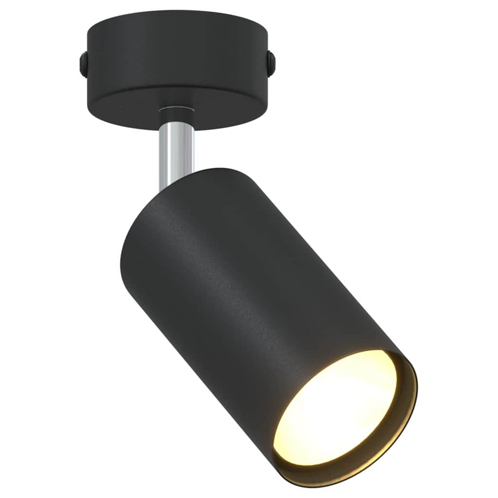 Spot de plafond avec spots Noir 6 x 6 x 16 cm Métal