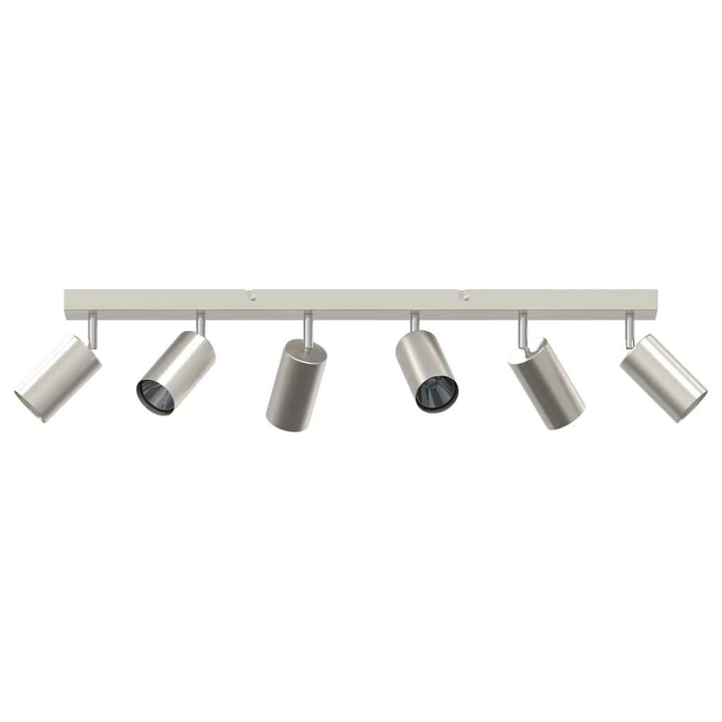 Deckenstrahler mit Strahlern Nickel 73 x 6 x 16 cm Metall