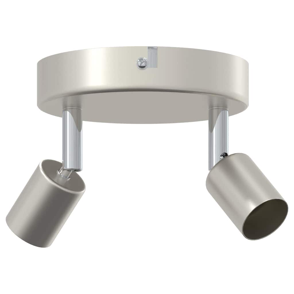 Ceiling spotlight with spotlights nickel 12 x 8 cm steel