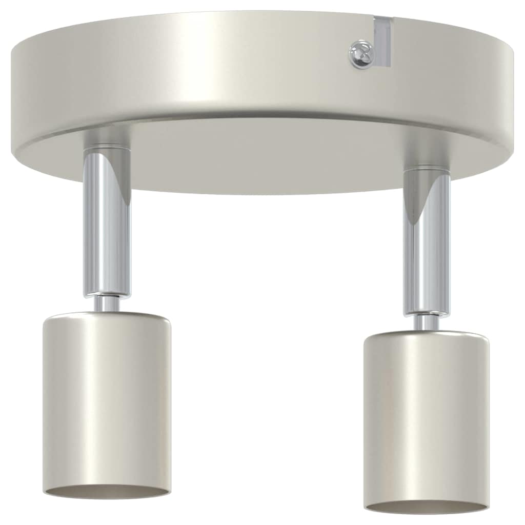 Ceiling spotlight with spotlights nickel 12 x 8 cm steel