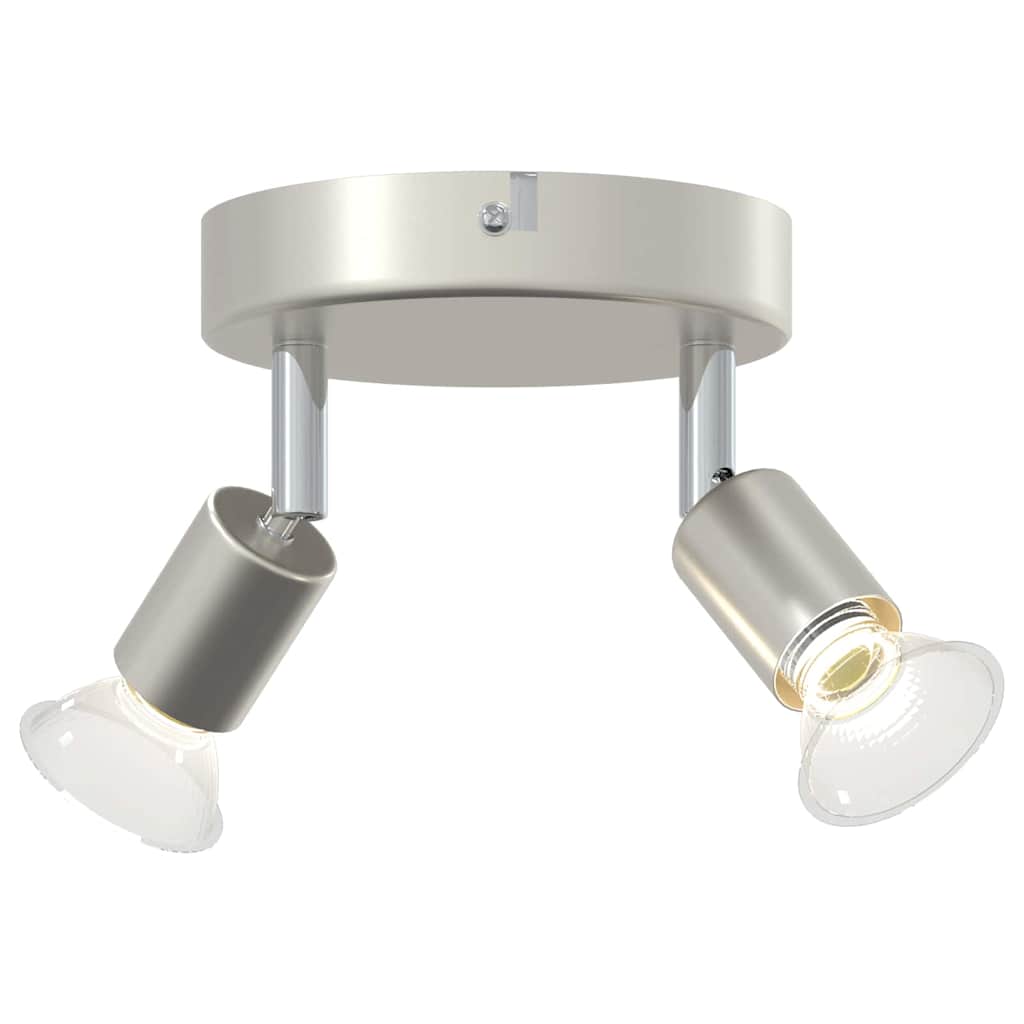 Ceiling spotlight with spotlights nickel 12 x 8 cm steel