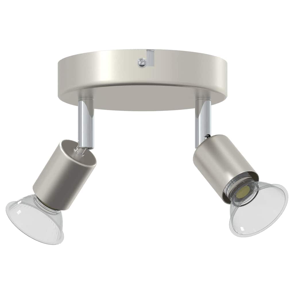 Ceiling spotlight with spotlights nickel 12 x 8 cm steel