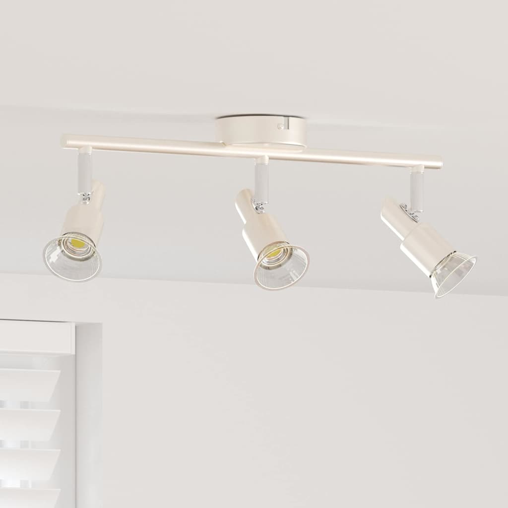 Ceiling spotlight with spotlights nickel 39 x 10.5 x 10.5 cm steel