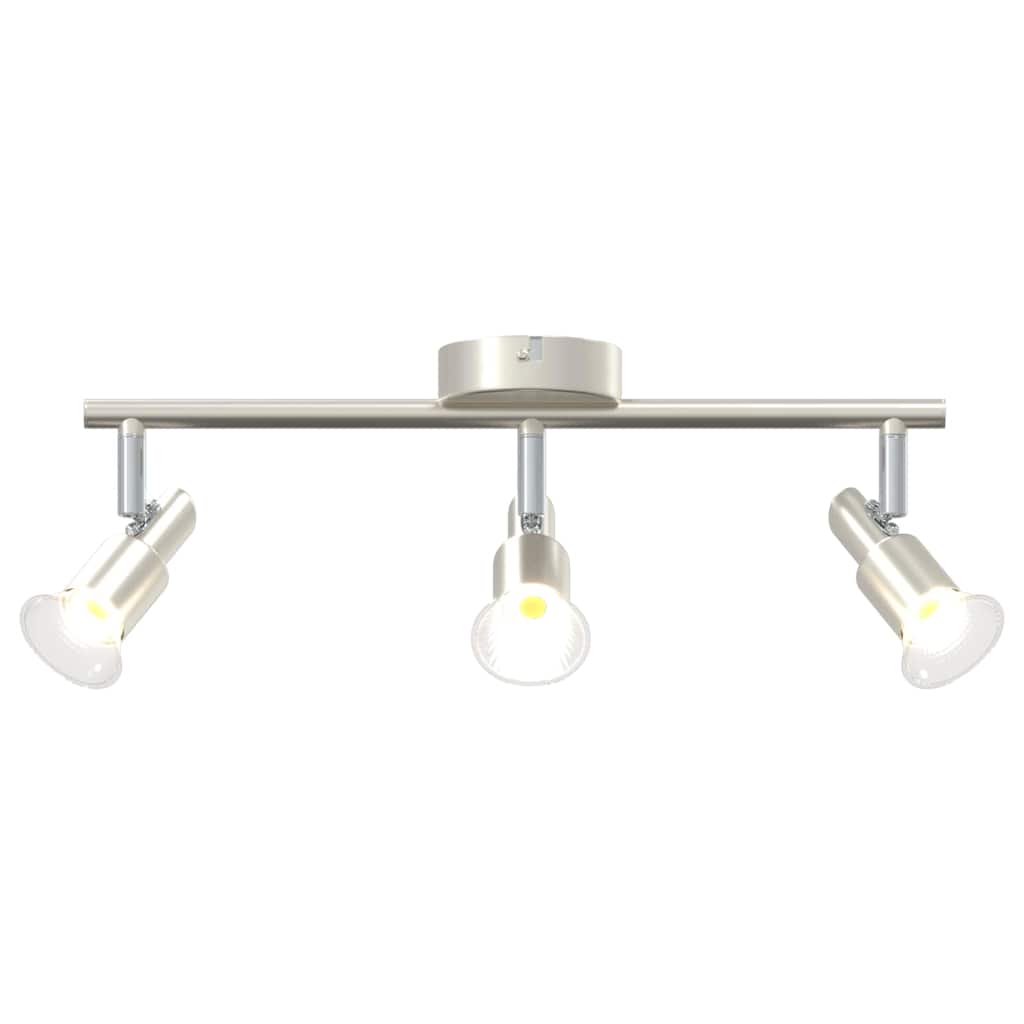Ceiling spotlight with spotlights nickel 39 x 10.5 x 10.5 cm steel