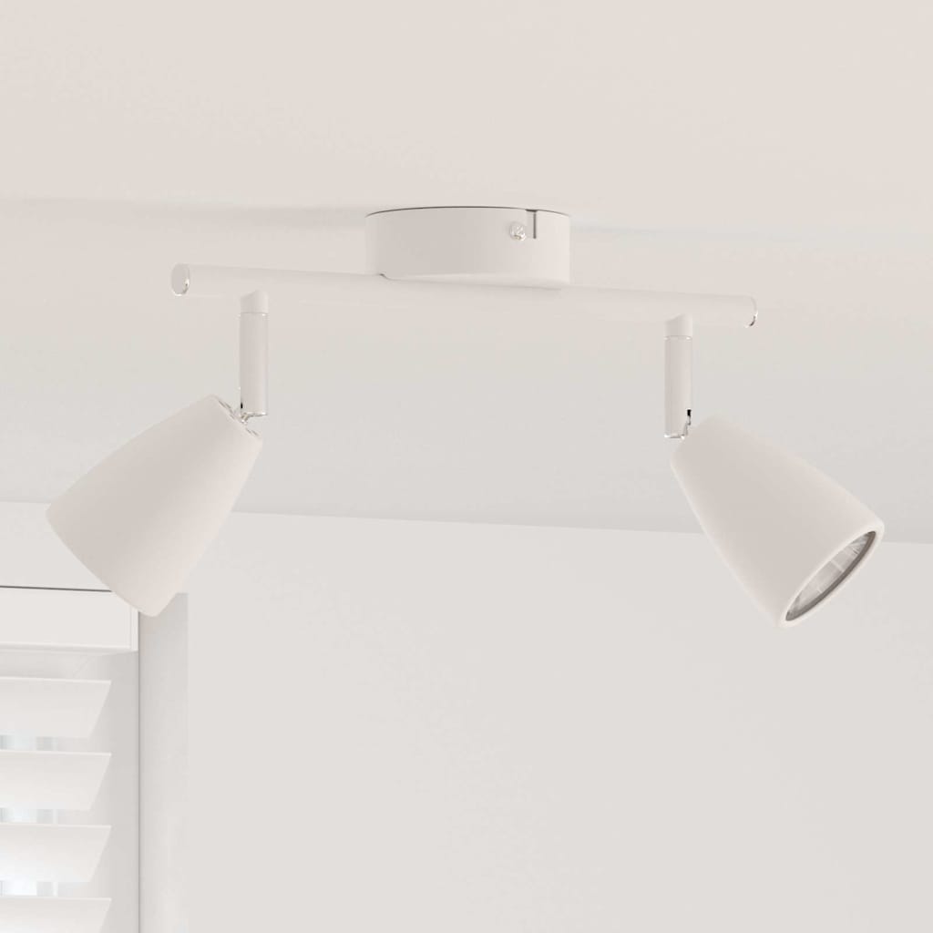 Plafonnier avec spots Blanc 25.5 x 8 x 16 cm Métal