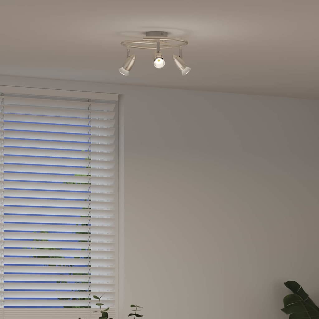 Ceiling Spotlight with Spotlights Nickel 27 x 10 x 12 cm Metal