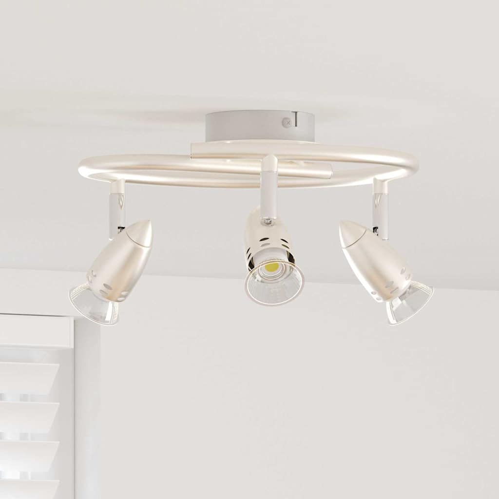 Ceiling Spotlight with Spotlights Nickel 27 x 10 x 12 cm Metal